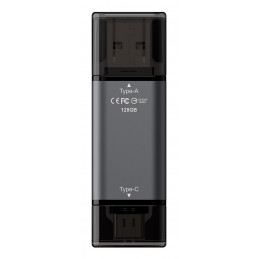 Team Group X1 USB 3.2 Gen1 USB-muisti 64 GB USB Type-A   USB Type-C 3.2 Gen 1 (3.1 Gen 1) musta, Harmaa