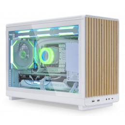 Lian Li A3-mATX Micro Tower Valkoinen, Puu