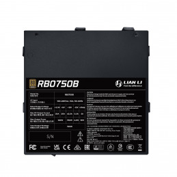 Lian Li RB0750B.B virtalähdeyksikkö 750 W 24-pin ATX ATX musta