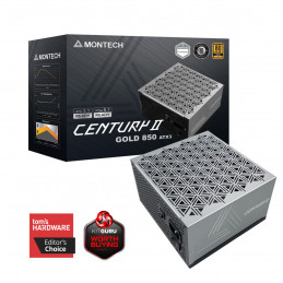 Montech CENTURY II virtalähdeyksikkö 850 W 20+4 pin ATX ATX Hopea, musta