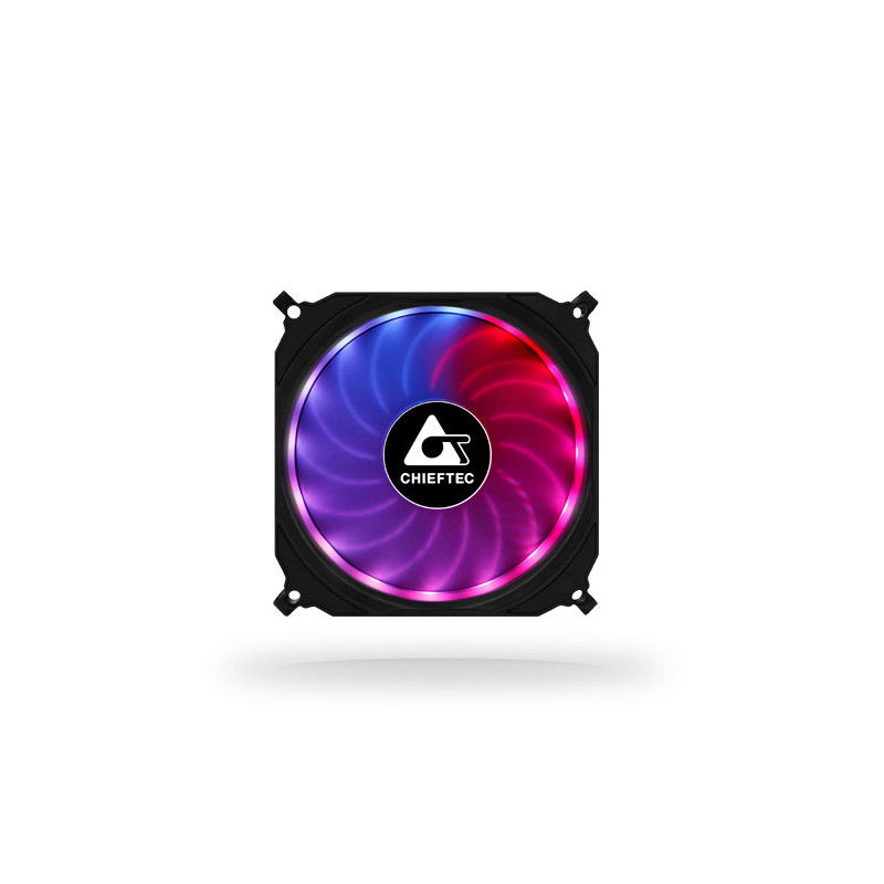 Chieftec CF-1225RGB Tietokoneen jäähdytysjärjestelmä Tietokonekotelo Tuuletin 12 cm musta