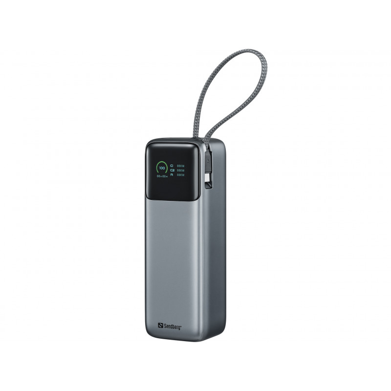 Sandberg 421-31 akku- ja paristolaturi Litium polymeeri (LiPo) 27000 mAh musta, Harmaa