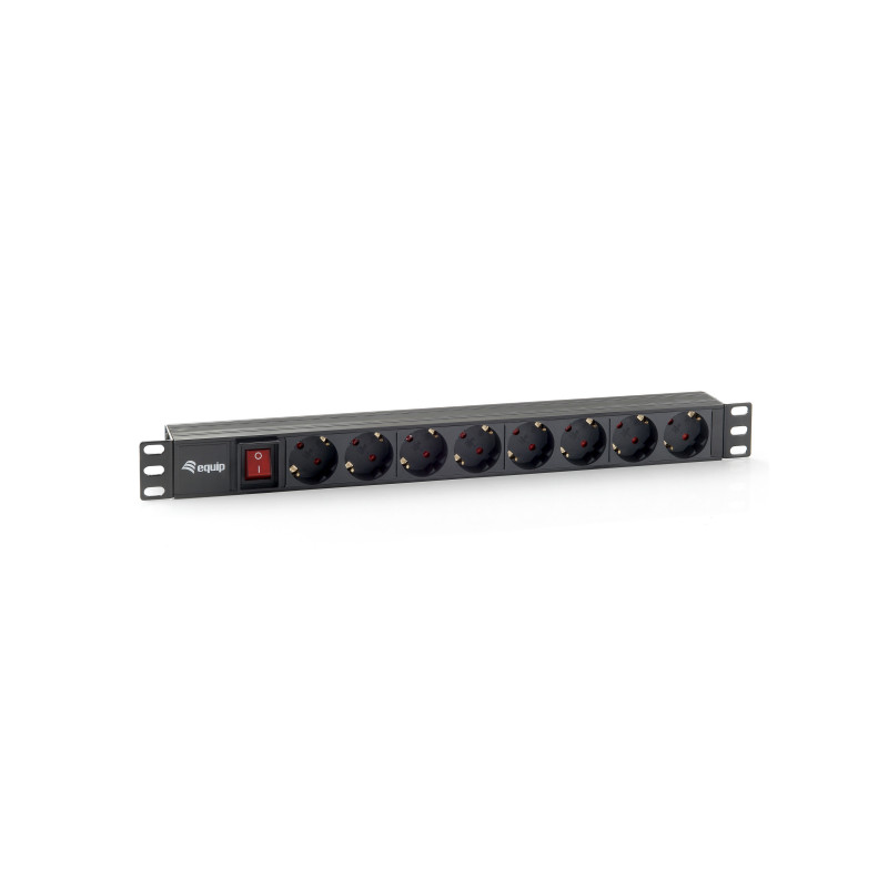 Equip 333283 tehonjakeluyksikkö 8 AC-pistorasia(a) 1U musta