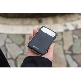 Sandberg 421-16 akku- ja paristolaturi Litium polymeeri (LiPo) 10000 mAh Alumiini, musta