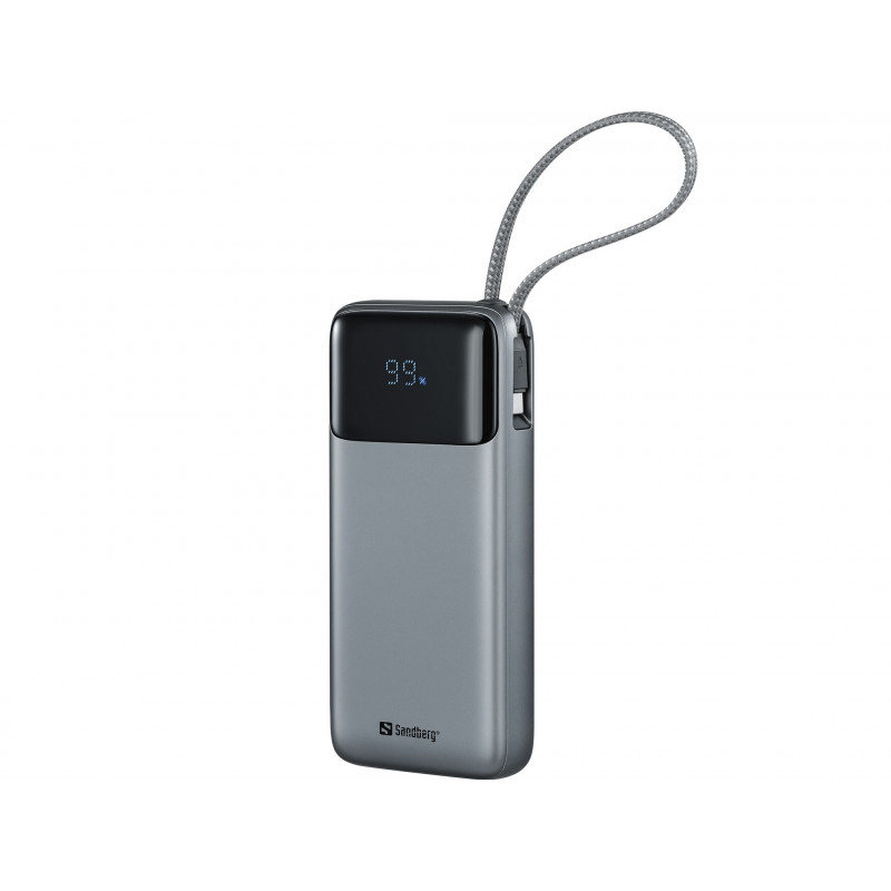 Sandberg 421-29 akku- ja paristolaturi Litium polymeeri (LiPo) 20000 mAh musta, Harmaa