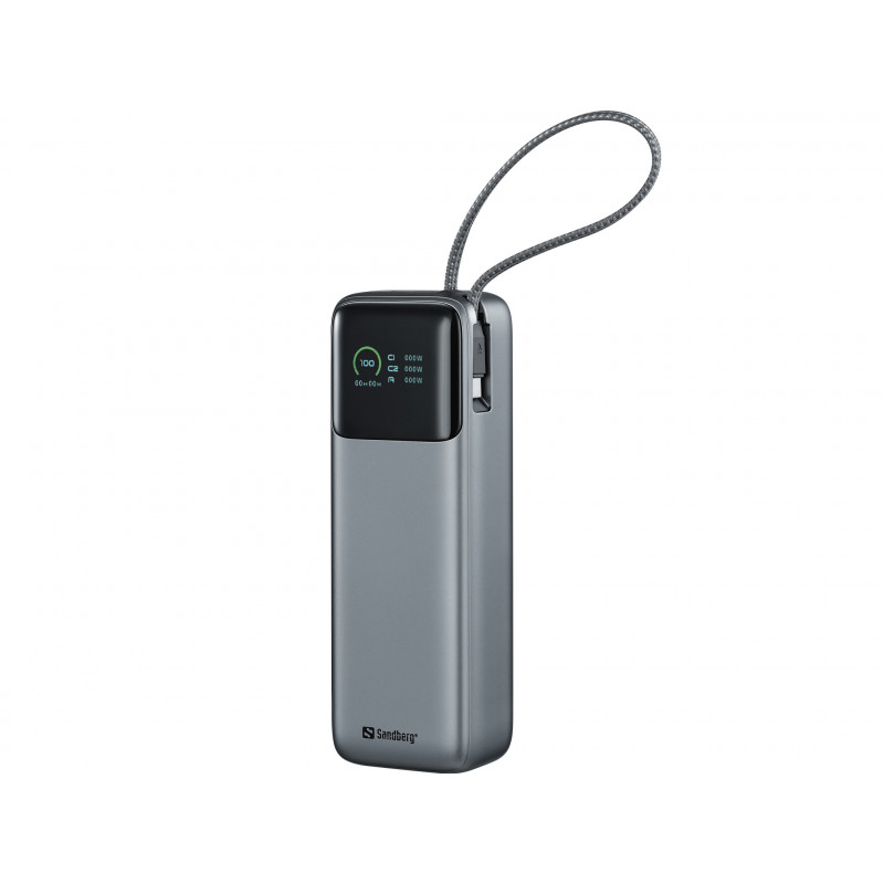 Sandberg 421-30 akku- ja paristolaturi Litium polymeeri (LiPo) 20000 mAh musta, Harmaa