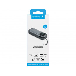 Sandberg 421-30 akku- ja paristolaturi Litium polymeeri (LiPo) 20000 mAh musta, Harmaa