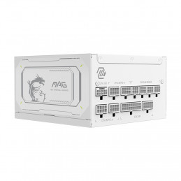 MSI MAG A1000GL PCIE5 WHITE virtalähdeyksikkö 1000 W 24-pin ATX ATX Valkoinen