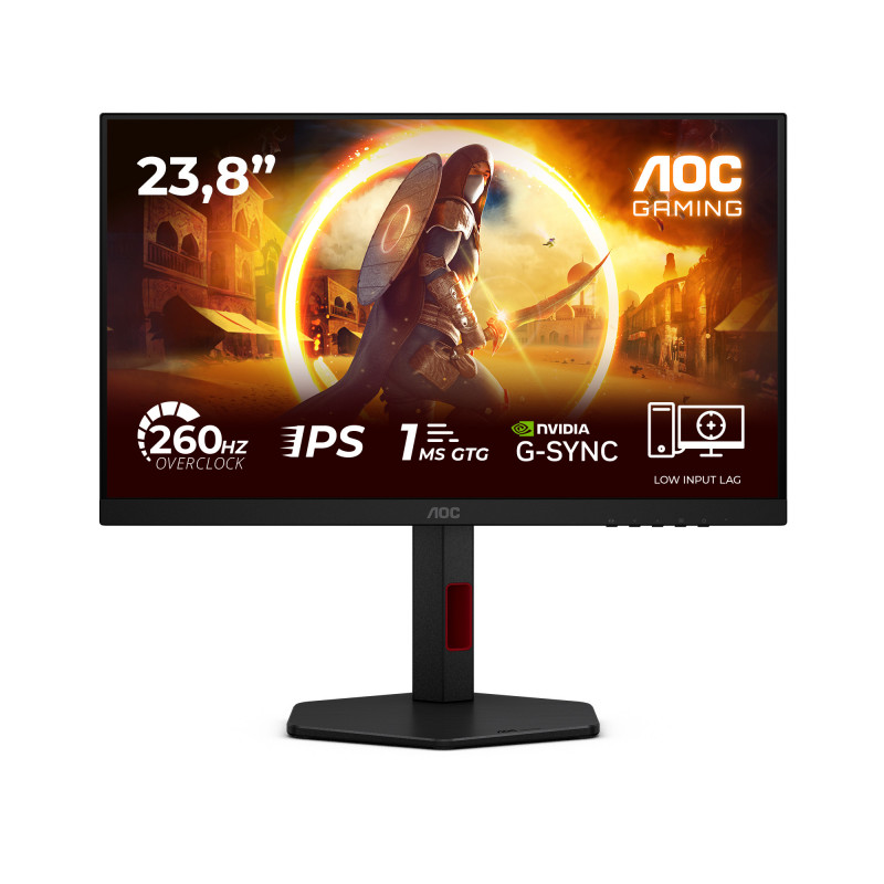 AOC G4 24G4ZR tietokoneen litteä näyttö 60,5 cm (23.8") 1920 x 1080 pikseliä Full HD LED musta, Punainen