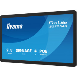 iiyama ProLite S2225AS-B1P Digitaalinen litteä infotaulu 54,6 cm (21.5") LCD Wi-Fi 500 cd m² Full HD musta Sisäänrakennettu