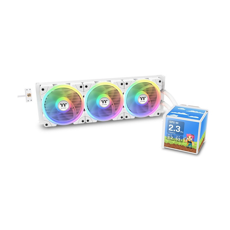 Thermaltake MINECUBE 360 Ultra Suoritin All-in-one-nesteenjäähdytin 12 cm Valkoinen 1 kpl