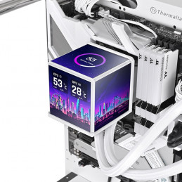 Thermaltake MINECUBE 360 Ultra Suoritin All-in-one-nesteenjäähdytin 12 cm Valkoinen 1 kpl
