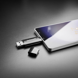 Intenso 3544480 USB-muisti 32 GB USB Type-A   USB Type-C 3.2 Gen 1 (3.1 Gen 1) musta