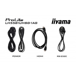 iiyama LH5581UHSG-1AG infonäyttö Digitaalinen litteä infotaulu 138,7 cm (54.6") Wi-Fi 500 cd m² 4K Ultra HD Valkoinen