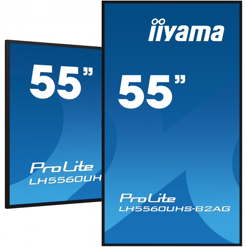 iiyama LH5560UHS-B2AG infonäyttö Digitaalinen A-taulu 138,7 cm (54.6") LED Wi-Fi 500 cd m² 4K Ultra HD musta Sisäänrakennettu