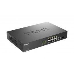 D-Link DGS-1010MP E verkkokytkin Hallitsematon L2 Gigabit Ethernet (10 100 1000) Power over Ethernet -tuki 1U musta