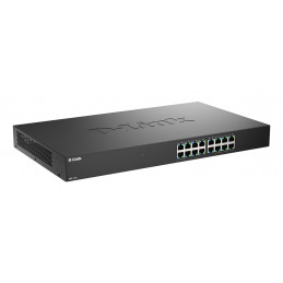D-Link DMS-1016 Hallitsematon L2+ 2.5G Ethernet (100 1000 2500) musta