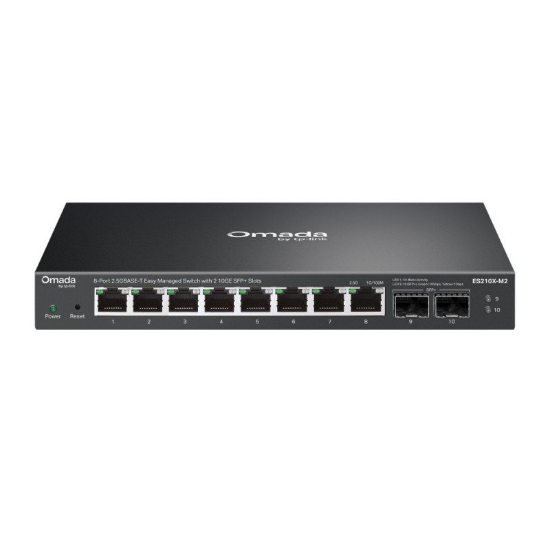 TP-Link ES210X-M2 verkkokytkin Hallittu 2.5G Ethernet (100 1000 2500) Työpöytä- seinäkiinnitys musta