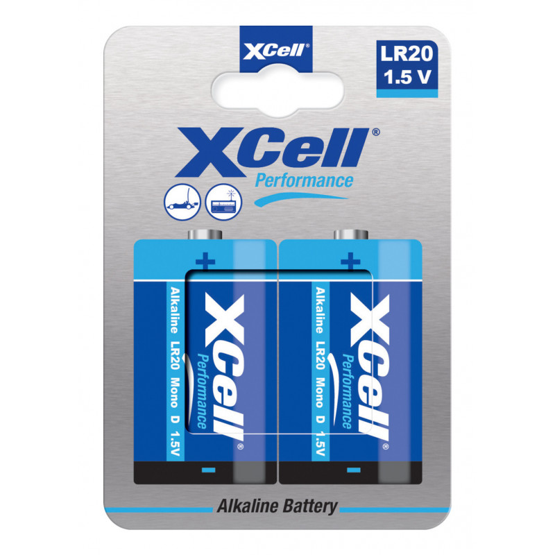 XCell 136154 kotitalousparisto Kertakäyttöinen akku D Alkali