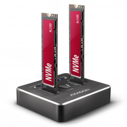 Axagon ADSA-M2C tallennusaseman telakointiasema USB 3.2 Gen 2 (3.1 Gen 2) Type-C musta