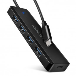 Axagon HUE-C1C keskitin USB 3.2 Gen 1 (3.1 Gen 1) Type-C 5000 Mbit s musta