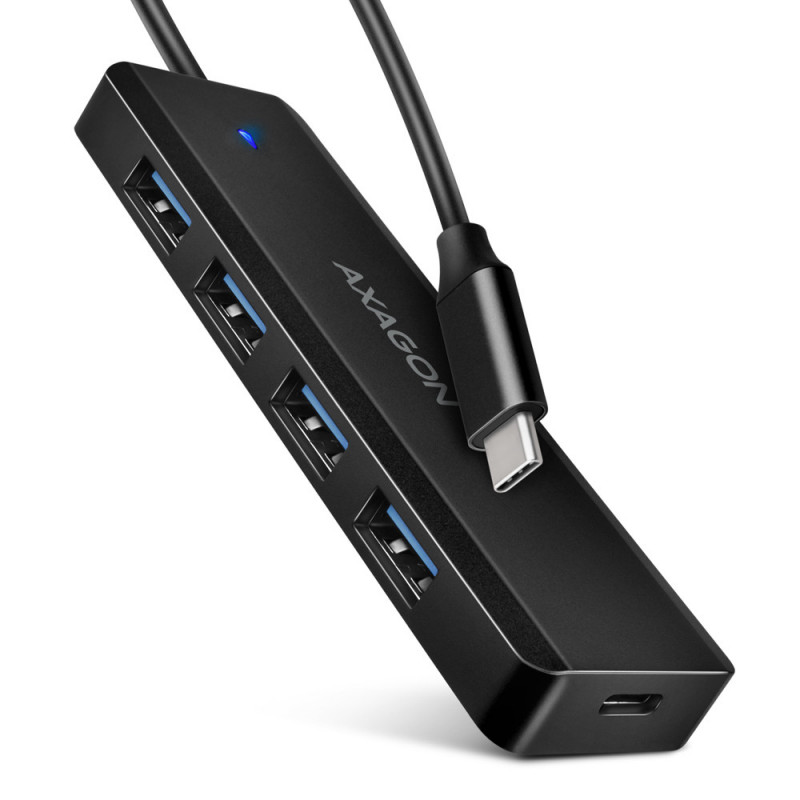 Axagon HUE-C1C keskitin USB 3.2 Gen 1 (3.1 Gen 1) Type-C 5000 Mbit s musta