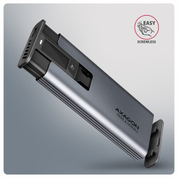 Axagon EEM2-SD2 tallennusaseman kotelo SSD-kotelo Harmaa M.2