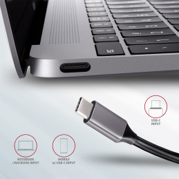 Axagon HMC-5 kannettavien tietokoneiden telakka ja porttitoistin Langallinen USB 3.2 Gen 1 (3.1 Gen 1) Type-C Harmaa