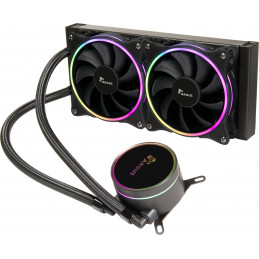 Inter-Tech LC-240 RGB Suoritin All-in-one-nesteenjäähdytin 12 cm musta 1 kpl