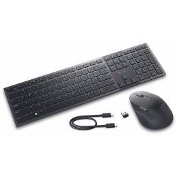 DELL KM900 näppäimistö Sisältää hiiren Office RF Wireless + Bluetooth QWERTY Pohjoismainen Grafiitti