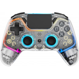 Deltaco Gaming Playstation 4 n langaton peliohjain, läpinäkyvä, makropainikkeet, musta