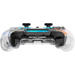 Deltaco Gaming Playstation 4 n langaton peliohjain, läpinäkyvä, makropainikkeet, musta