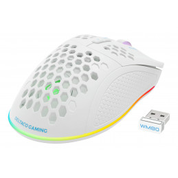 Deltaco Gaming WM80 langaton ultrakevyt pelihiiri, RGB, valkoinen