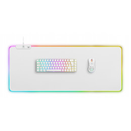 Deltaco Gaming WMP90, RGB-hiirimatto, 90x36cm, 6 RGB-tilaa, 7 staattista tilaa, valkoinen