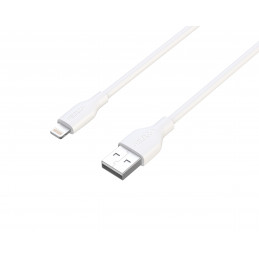 Deltaco USB-A - Lightning kaapeli, 1m, valkoinen