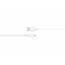 Deltaco USB-A - Lightning kaapeli, 1m, valkoinen