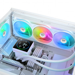 Thermaltake TH360-S V3 ARGB Suoritin All-in-one-nesteenjäähdytin 12 cm Musta, Valkoinen 1 kpl