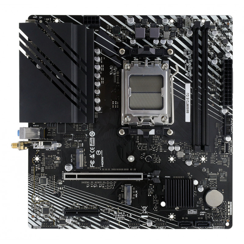Biostar B850MT2-E DJ emolevy AMD B850 Pistoke AM5 mikro ATX