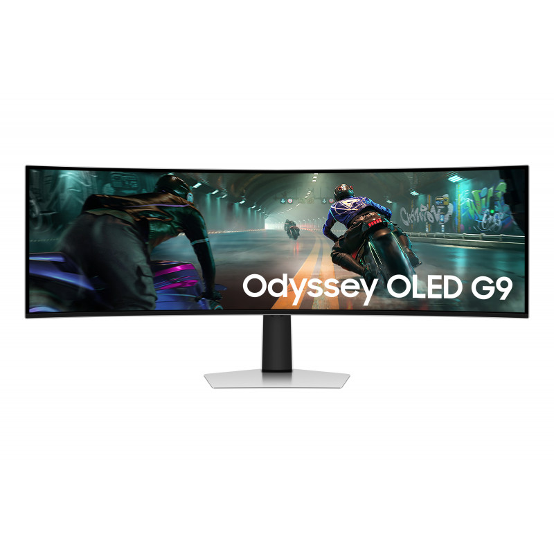 Samsung G91SD tietokoneen litteä näyttö 124,5 cm (49") 5120 x 1440 pikseliä Dual QHD OLED Hopea