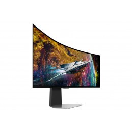 Samsung G95SC tietokoneen litteä näyttö 124,5 cm (49") 5120 x 1440 pikseliä Dual QHD OLED Hopea