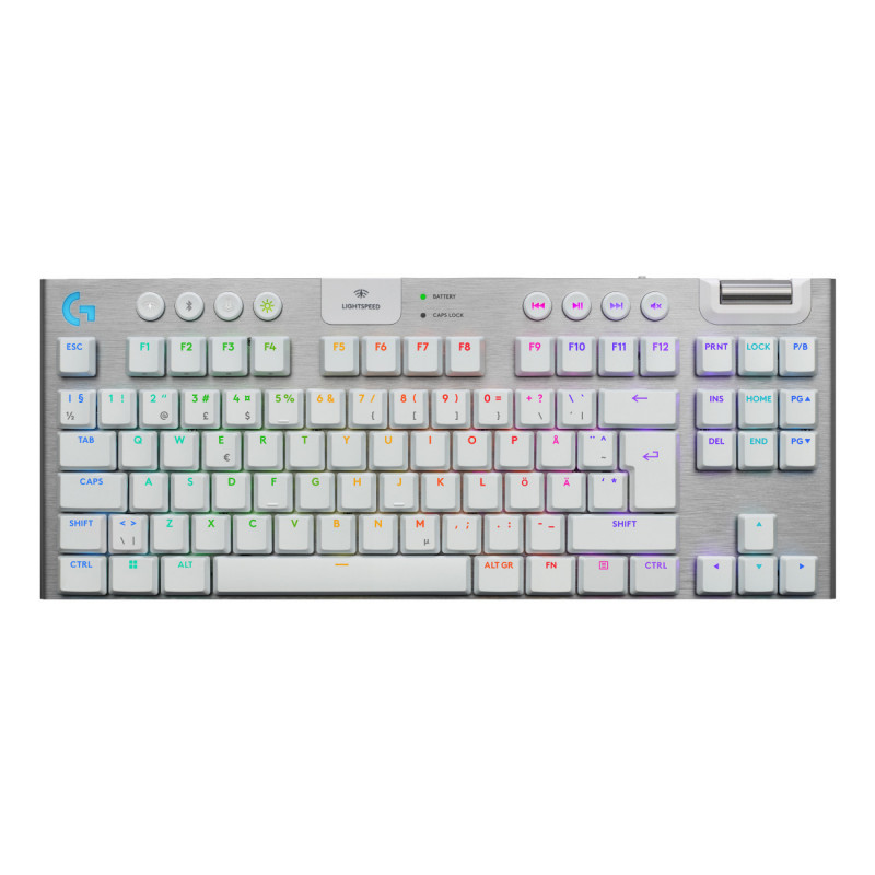 Logitech G G915 X LIGHTSPEED näppäimistö Pelaaminen USB + RF Wireless + Bluetooth QWERTY Pohjoismainen Valkoinen