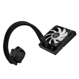 Silverstone VIDA 120 SLIM Tietokonekotelo Nestejäähdytyspakkaus 12 cm Musta 1 kpl