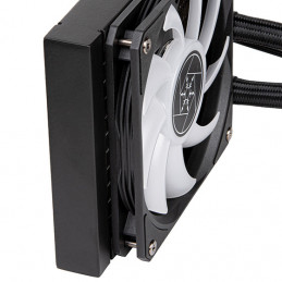 Silverstone VIDA 120 SLIM Tietokonekotelo Nestejäähdytyspakkaus 12 cm Musta 1 kpl