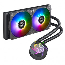 Silverstone VIDA 240 SLIM Tietokonekotelo Nestejäähdytyspakkaus 12 cm Musta