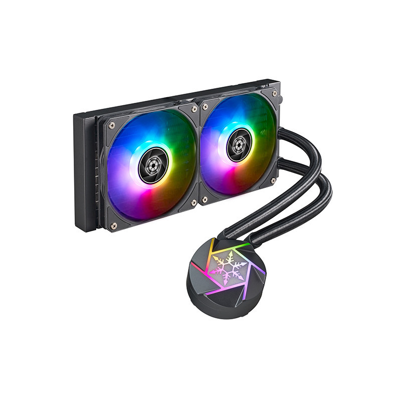 Silverstone VIDA 240 SLIM Tietokonekotelo Nestejäähdytyspakkaus 12 cm Musta