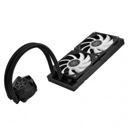 Silverstone VIDA 240 SLIM Tietokonekotelo Nestejäähdytyspakkaus 12 cm Musta