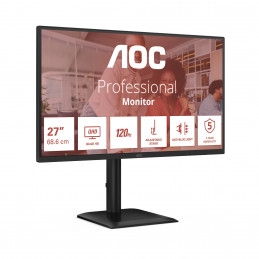 AOC E4 Q27E4U tietokoneen litteä näyttö 68,6 cm (27") 2560 x 1440 pikseliä Quad HD LED Musta