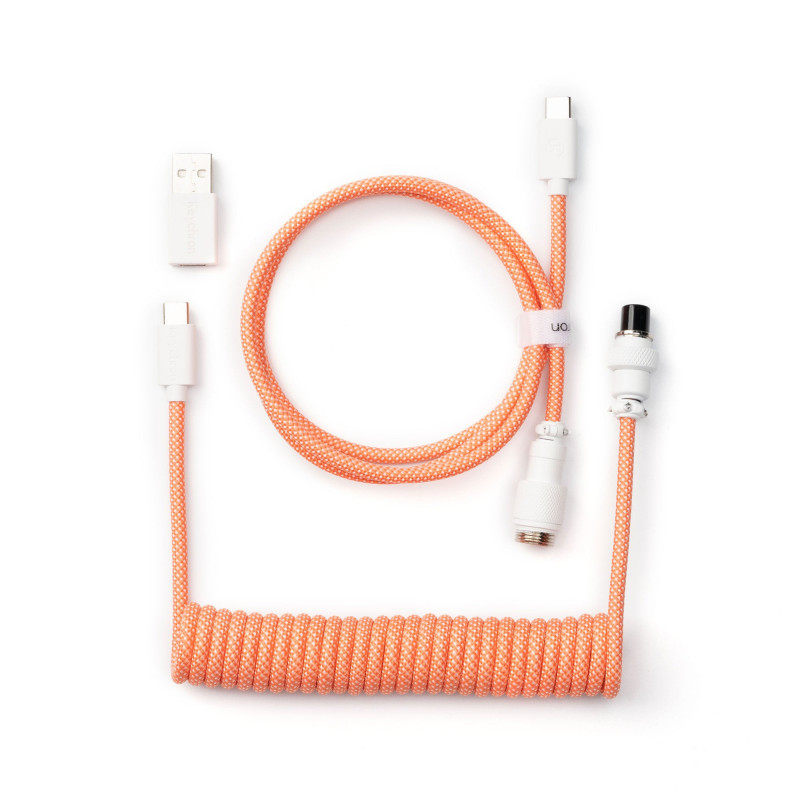 Keychron CAB-14 USB-kaapeli 1,36 m USB C Oranssi, Vaaleanpunainen