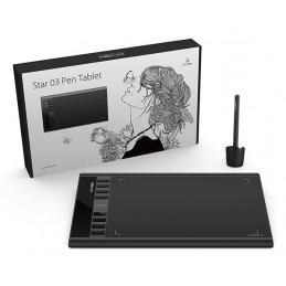 XPPen Star 03 V2 piirtopöytä Musta 5080 lpi 260 x 170 mm USB