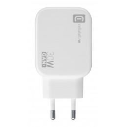 Cellularline Retractable Power 30W Kuulokkeet, Universaali Valkoinen AC Pikalataus Sisätila